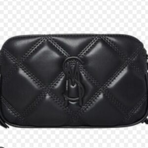Steve Madden Black Quilted Clutch Wristlet